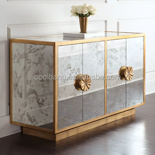 Coolbang Living Room Customized Mirrored Furniture Antique Sideboard Cabinet