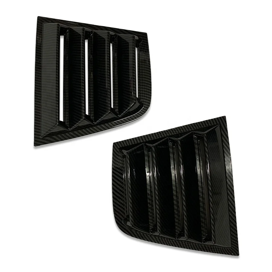 Tiypeor Rear Window Louvers Carbon Fiber Look Side Louver Decoration Body Exterior Accessories for Dodge Charger SRT 2011-2022