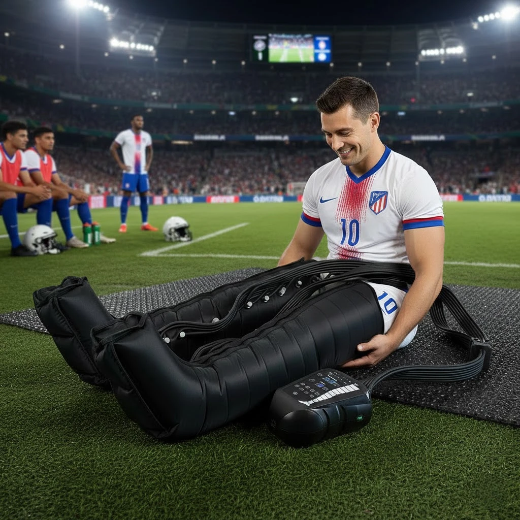 12-kammars luftkompressionsåterhämtningsstövlar, benmassageapparat för idrottare