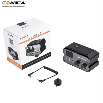 Comica CVM-AX3 XLR Audio Mixer Adapter Preamplifier Dual XLR/3.5mm/6.35mm Port Mixer for Canon Nikon DSLR Cameras&Camcorders detail image