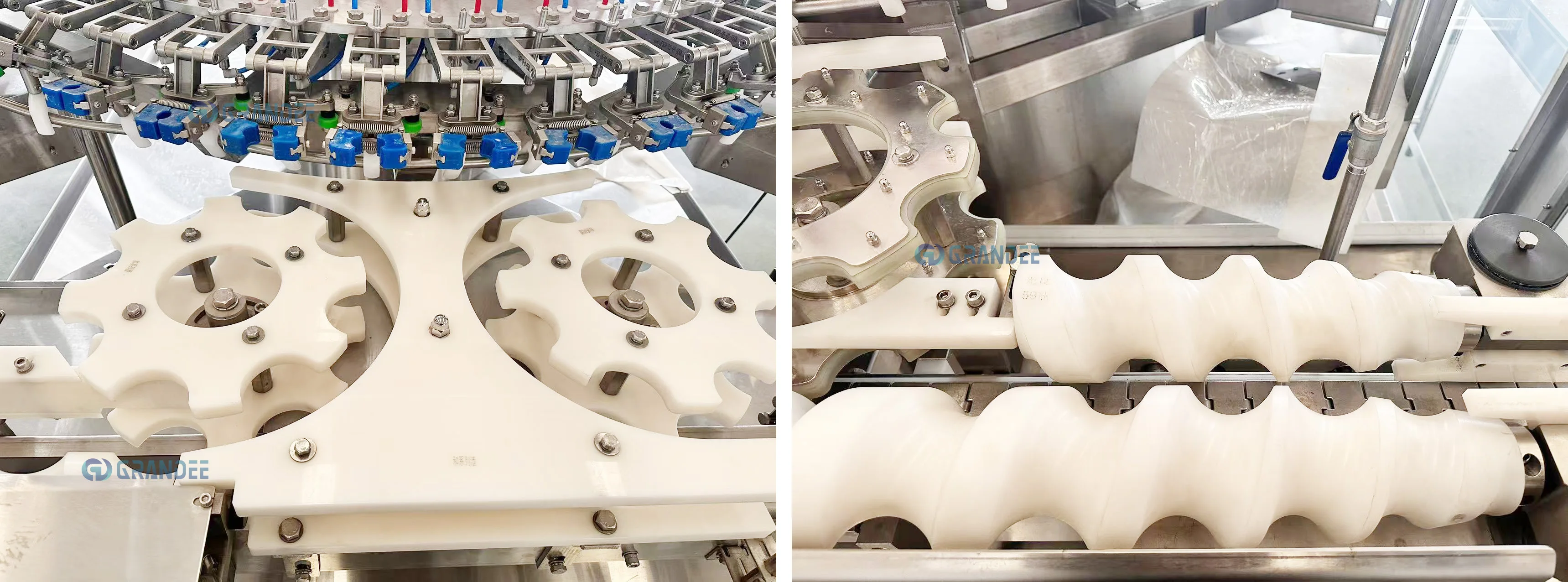 product high speed automatic spray glass bottle rotary mechanical valve cleaner washing rinsing dripping machine-9