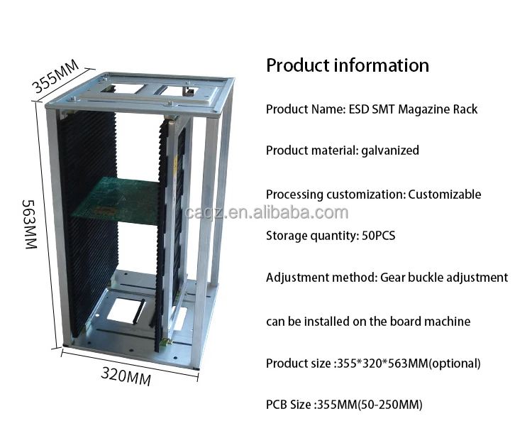 PCB Magazine Rack ESD Rack Boxes for SMT Durable Electronic Products ...