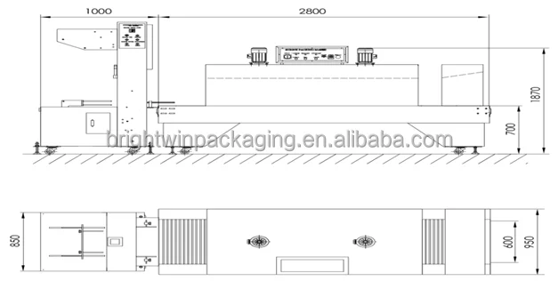 Bottle PE film shrink wrapping packing machine