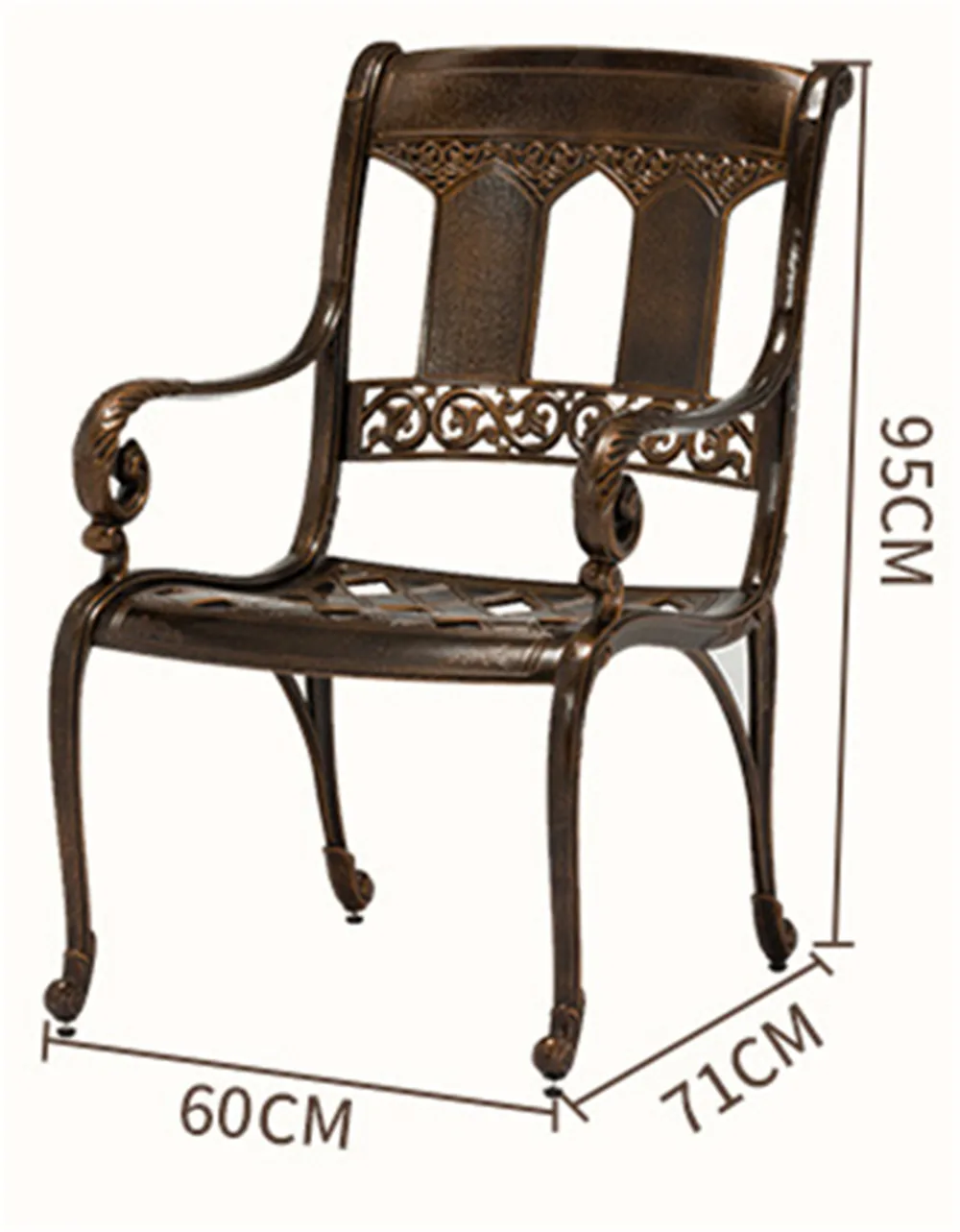 Sell 2021 outdoor new design die-cast aluminum waterproof sun block patio chairs in Bistro restaurant patio