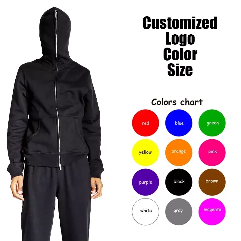 Full zip hoodie over best sale face blank