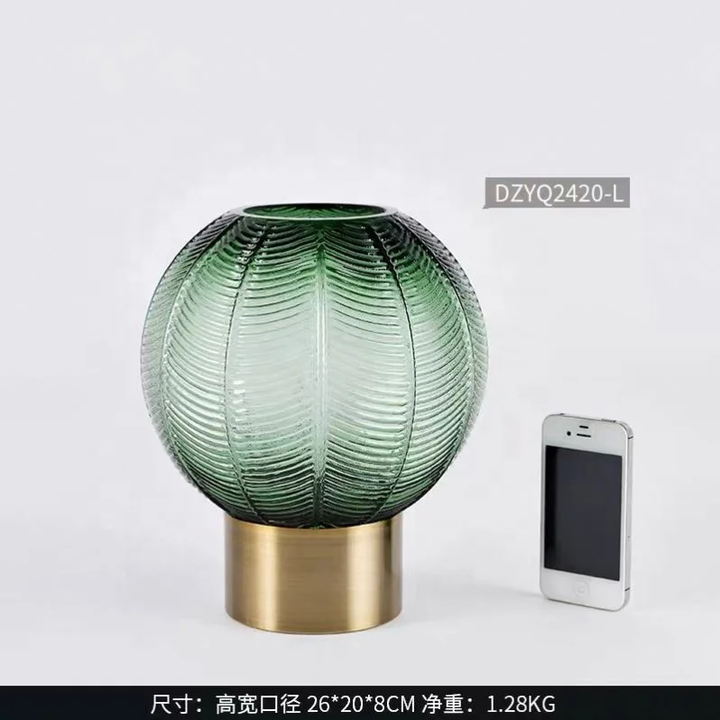 Cheap Green Glass Vase Decor For Wedding