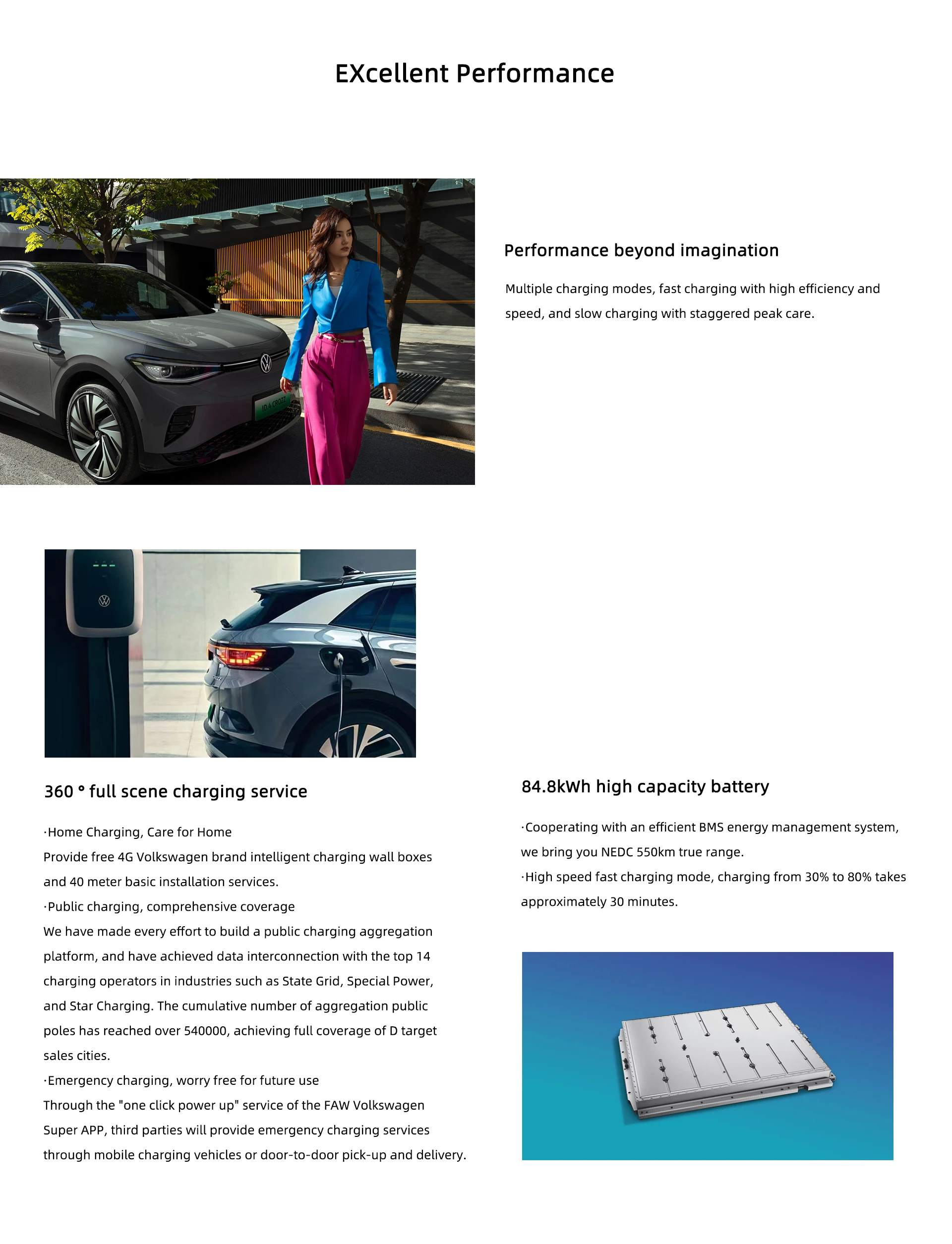 Id4 X Prime Vw Auto Id 4x Suv 100% Electric Car With High Speed And Macpherson Rear Suspension