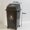 30L square shape with cap and pulley, black and gray
