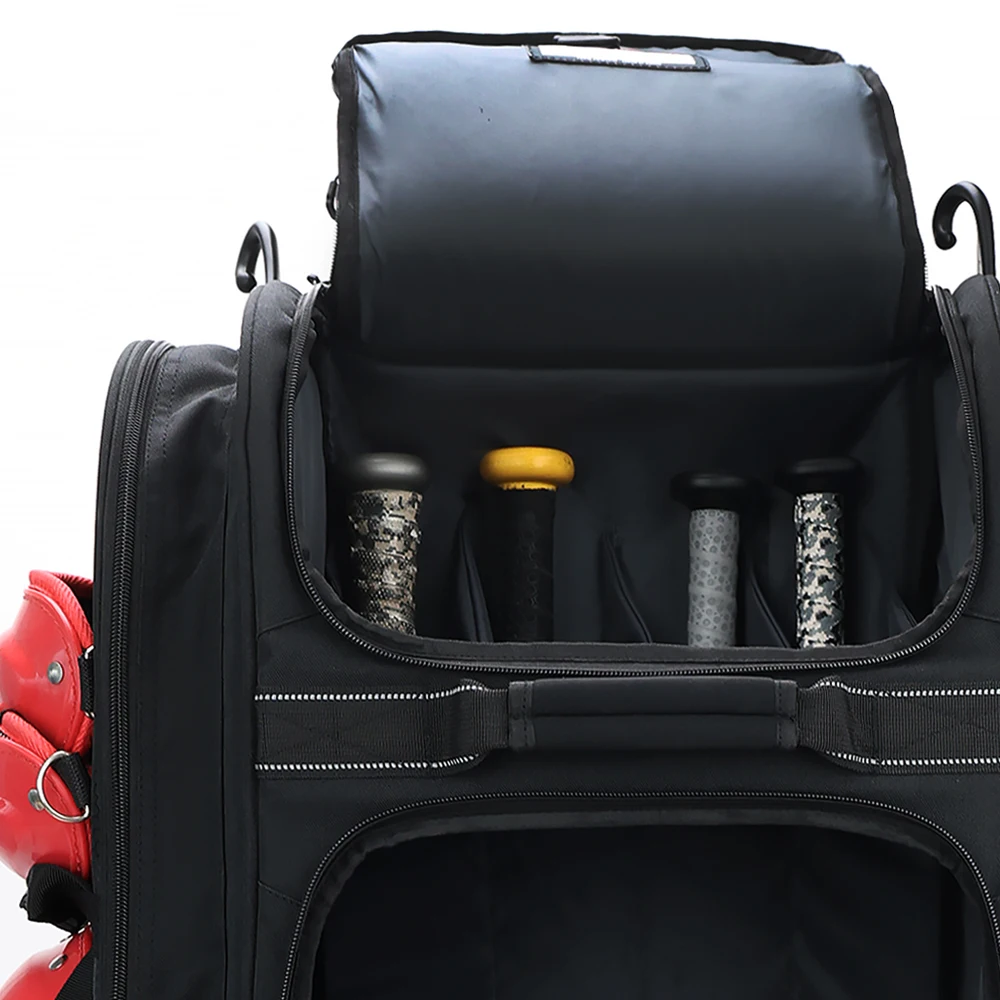 Kopbags MOQ1 Custom Baseball Roller Bat Bag Softball Bags Rolling Baseball Bag Large supplier