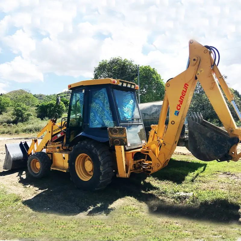 Chinese CE Multi-Purpose Front End Loader Backhoe Compact 4 Wheel Backhoe Loader