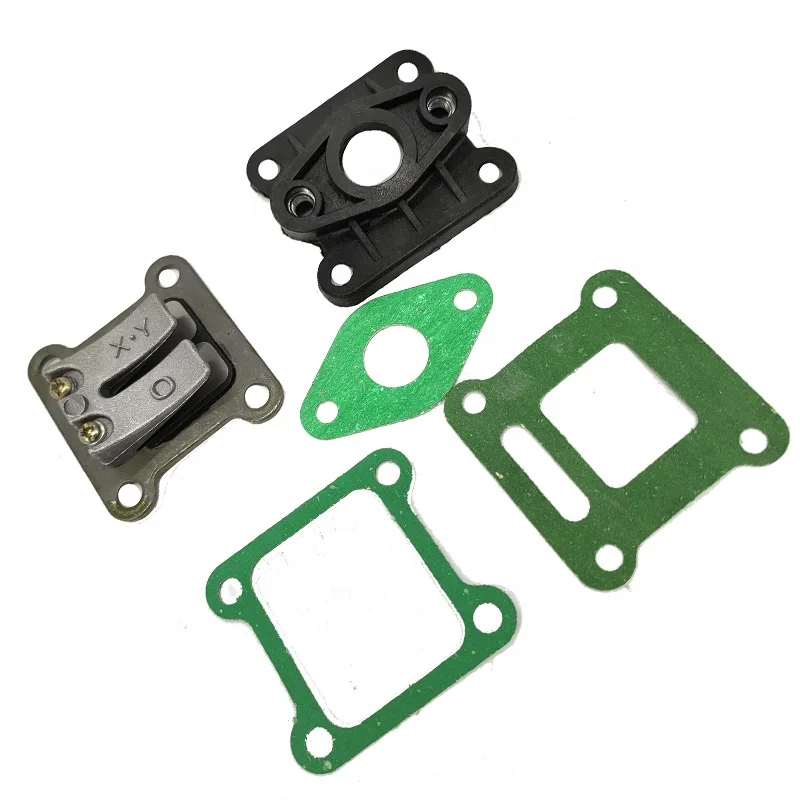 Язычковый клапан + впускной коллектор Уплотнители для 47cc 49cc Mini Moto внедорожный карманный велосипед ATV Quad Go Kart Scooter