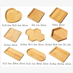 Custom Bamboo Plant Saucer Round Plant Pot Tray for Succulent Planters Indoor Outdoor Planters