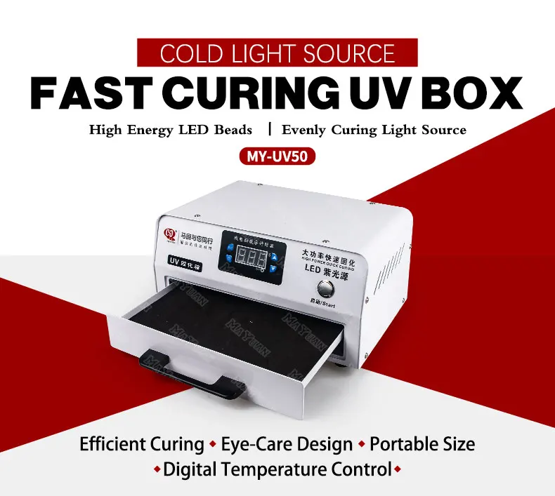 High Power LED UV Light PCB Resin UV Glue Curing Oven Box for Mobile Phone Repair