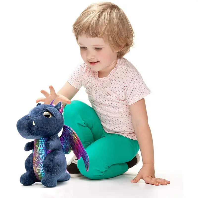 Cartoon Cute Color Wing Small Flying Dragon Doll Dinosaur Plush Toy Kawaii Tyrant Pillow Soft Stuffed Toys Kids PP Cotton Gift