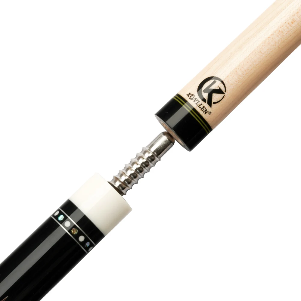 KONLLEN Solid Maple Wood Pool Cue Shaft Kit - 12.9mm Tip, 3/8*8