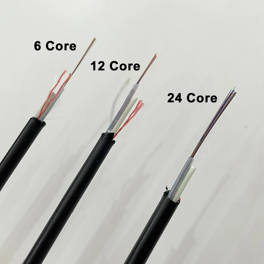 ASU 6 core 12 core G652D HDPE 100M span aerial ASU mini adss cable
