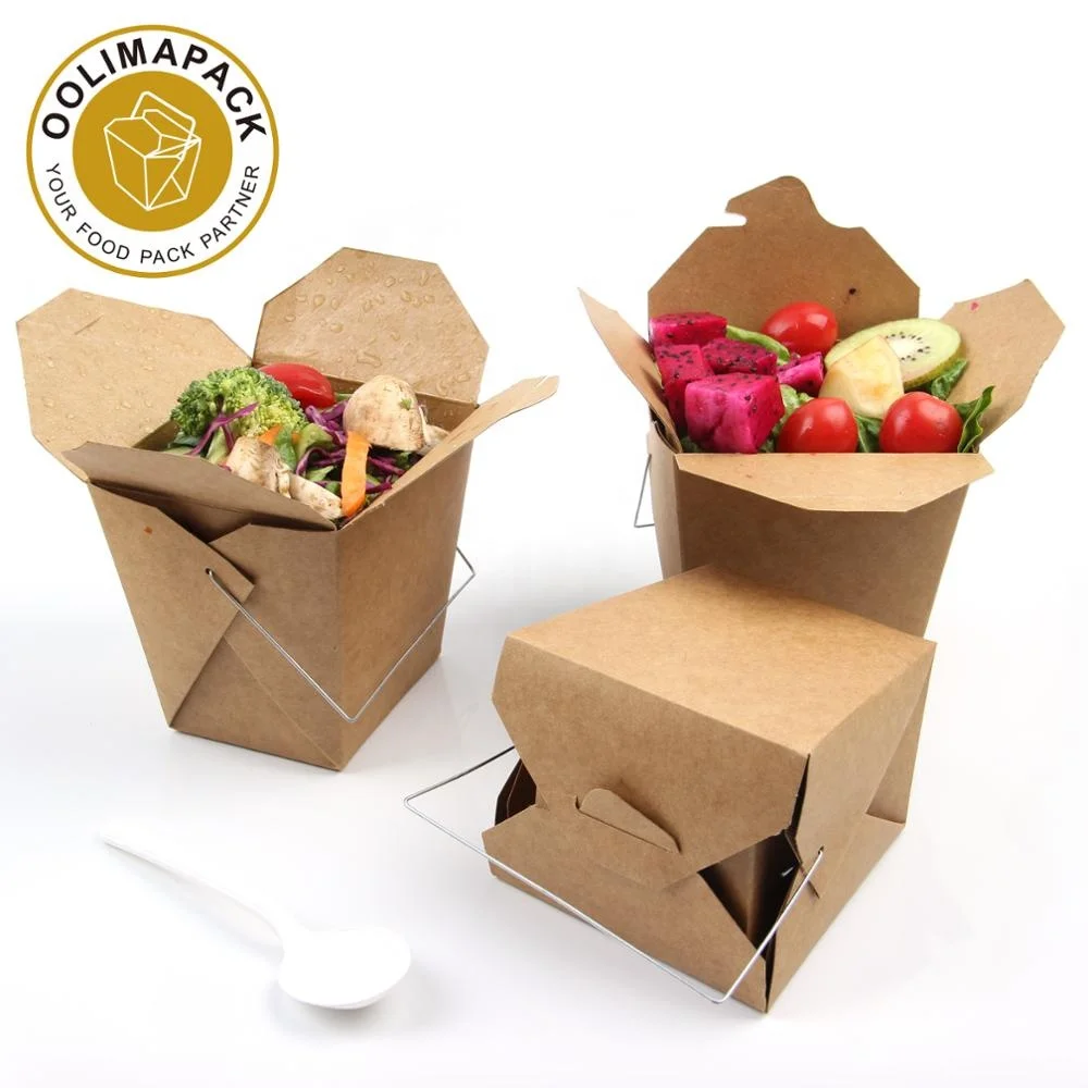 Biodegradable Food Kraft Paper Box Takeaway Disposable Paper Noodle Bo –  Fastfoodpak