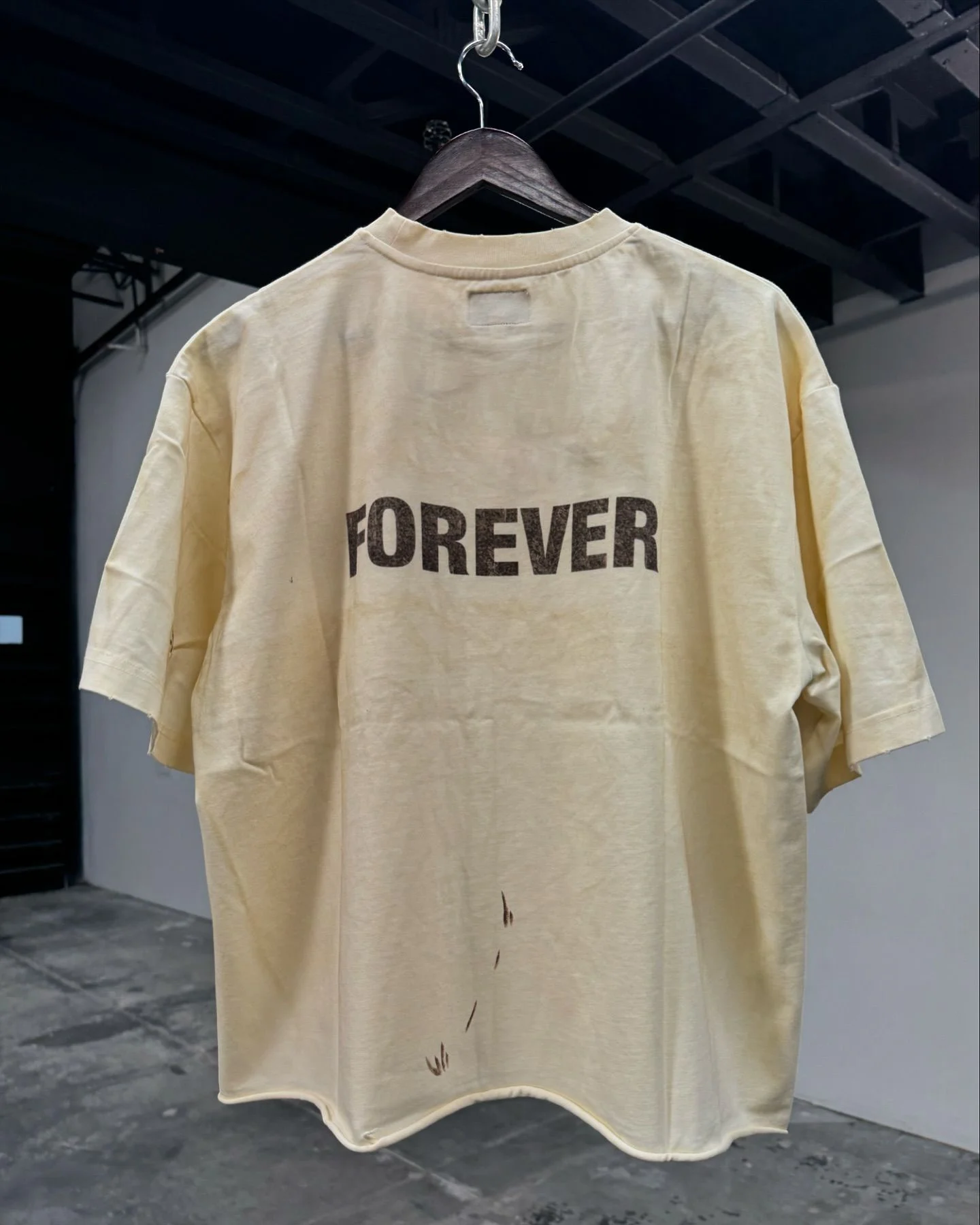 Salati Manufacturing Custom T-shirt Double Collar Short Sleeve Print Boxy Distressed Tee Shirt Vintage Faded Washed T Shirt Men gallery 2
