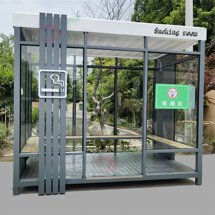 Portable Small Prefab Security Kiosk Prefabricated Outdoor Smoking Room Moveable Shelters Wholesale