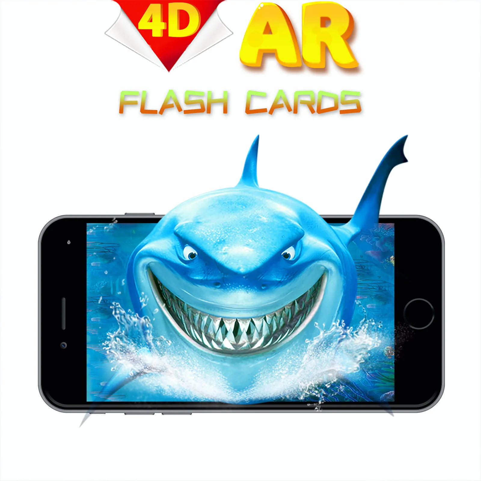 AR Flash Cards Multi-function 3D AR Educational Learning 4D Magic Cards Children's Educational Animal Toy Card