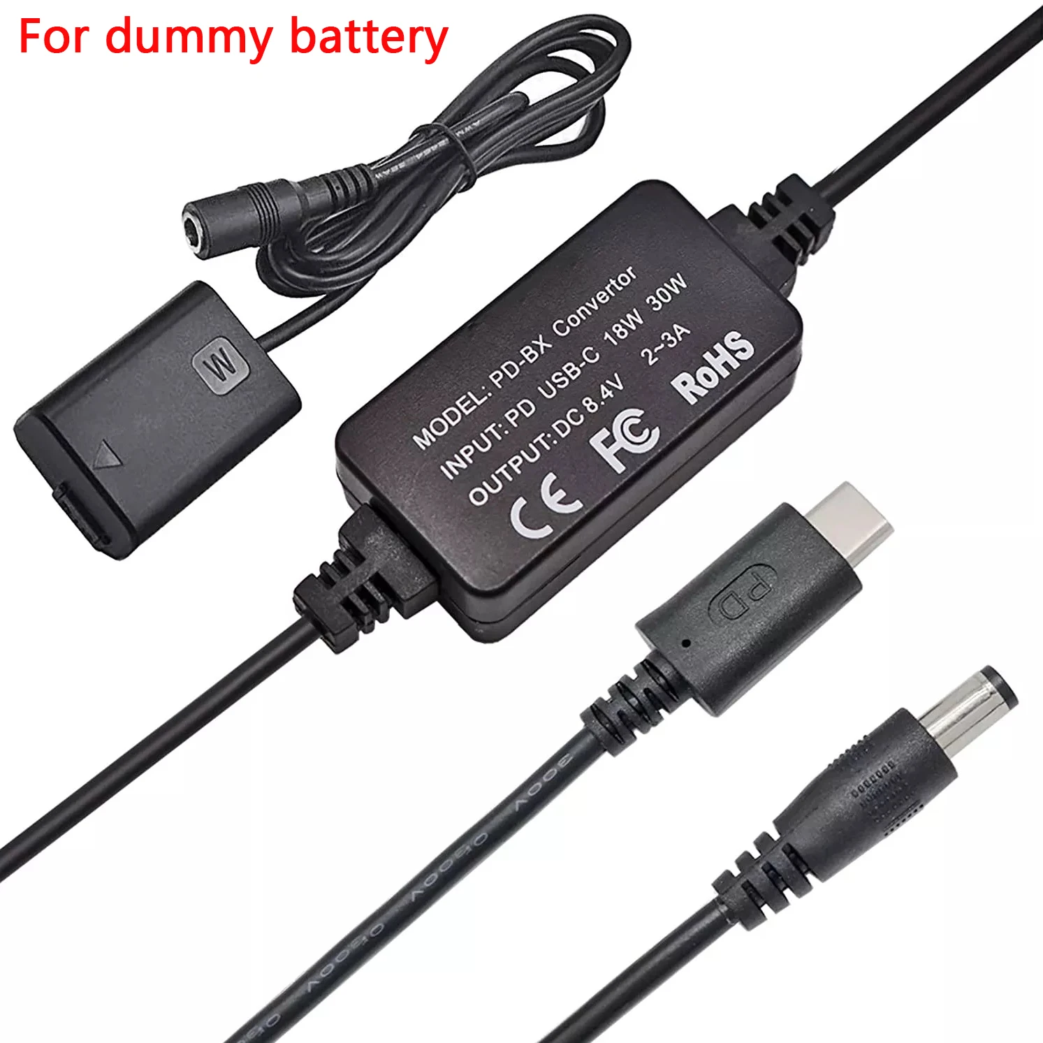 Lc Camera Virtual Battery Conversion Line Cable Pw20 Dc 8.4v 2~3a 18w ...