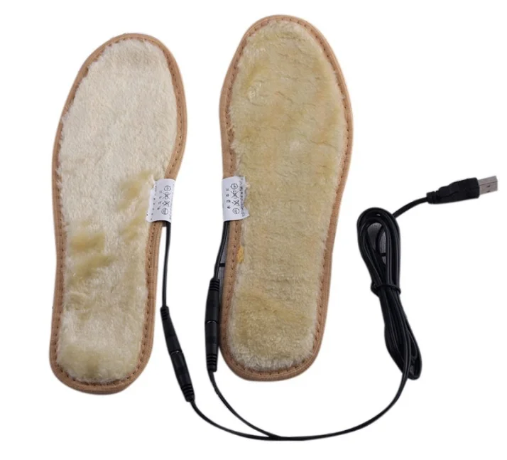 USB Plug Electric Heated Shoes Insoles Plush Film Heater Warm Socks Pads Foot 