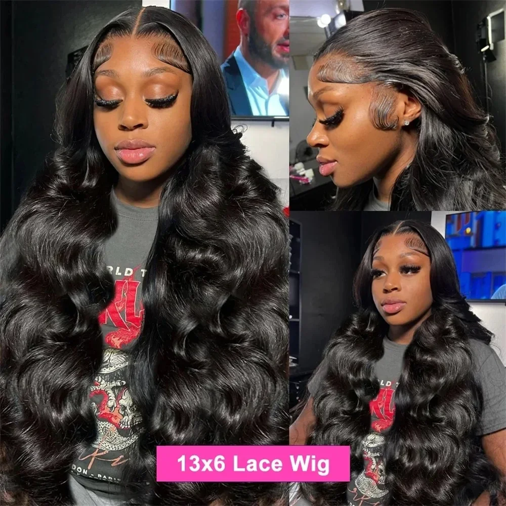 Nachtclub Body Wave Transparent Lace Frontal Echthaarperücke 250 Dichte 30 Zoll Wasserwelle Lace Front Perücken für Frauen_voghion.com