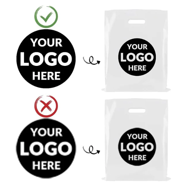 Custom Die Cut Plastic Bags Biodegradable Plastic Shopping Bags With