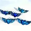 flash labradorite heart angel wings