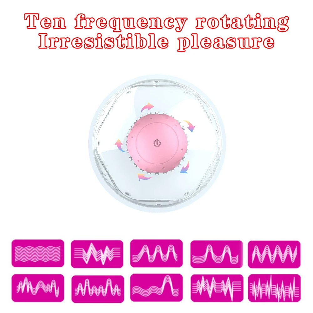 Free Custom Box - Nipple Suckers Rotating Breast Stimulation Pump Bra Massager Suction Cup Famale Masturbador Vibrator Sex Toys