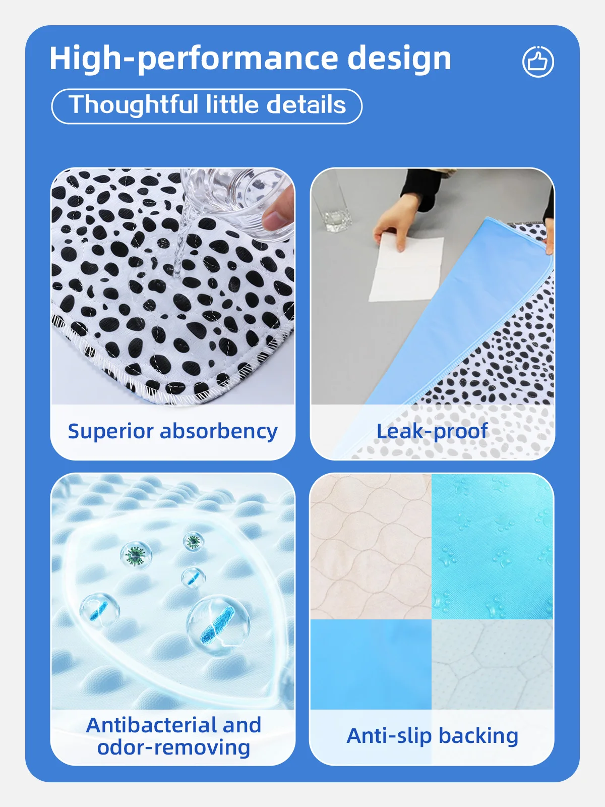 Wholesale Waterproof and Machine Washable Dog Pee Pad Puppy Training P - product detail 3