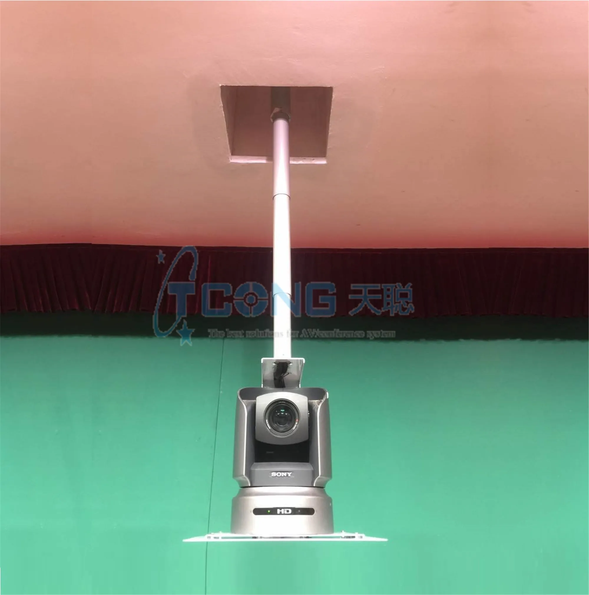 Telescoping Ceiling Camera Lift Ceiling Hidden CCTV Camera Mount with Single Column Vertical Travel 3M Motorized  Camera  Mount