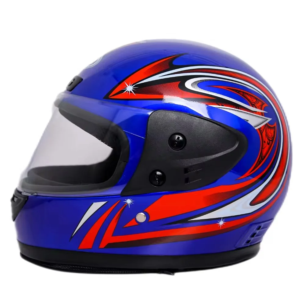 ce certified motorcycle helmet HHH Adult Full Face DOT (Free Shipping) 8427S Sentinel Recon Helmet in Matte Black/Fire Chrome Street certified ECE22.06 and
