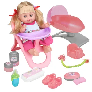 ITTL 14 Inch Musical Doll Toy 12 Sounds 3 in 1 Vinyl Baby Dolls Sets