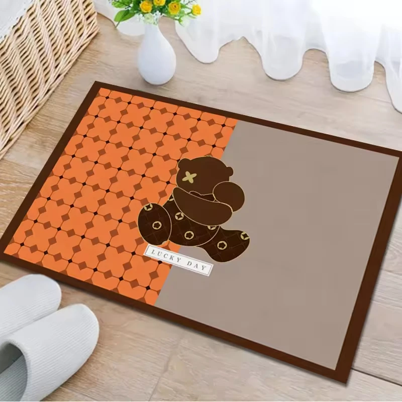 100% Polyester Microfiber Non Slip Waterproof OEM Customised Super Absorbent Cartoon Bathroom Rugs Living Room Mat