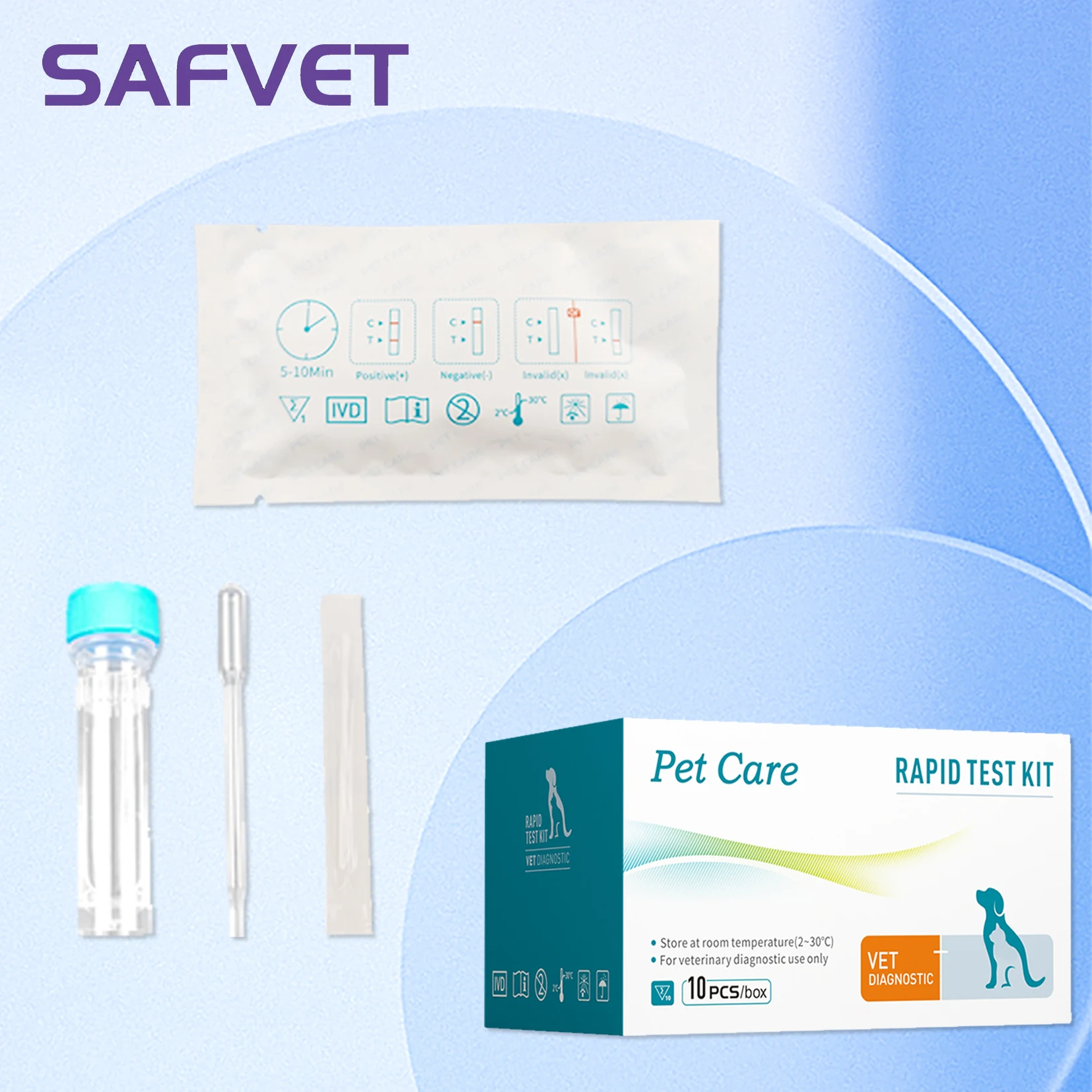 Pet Test Kit Animal Disease Diagnostic Antigen Test Kits for Canine