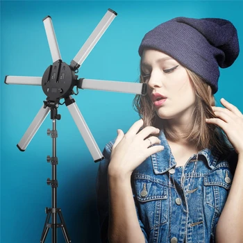 High Quality 6 Arms Star Lamp LED Photographic Video Ring Light detail image