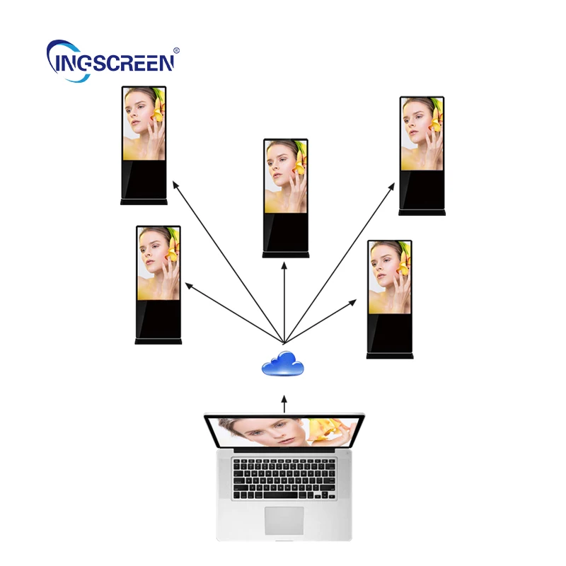 INGSCREEN 4mm Pixel Pitch LCD Monitor Elevator Retail Store Shopping Mall Counter Display Digital Signage Advertising Screens