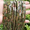 Natural Green Flower Stone Rectangle