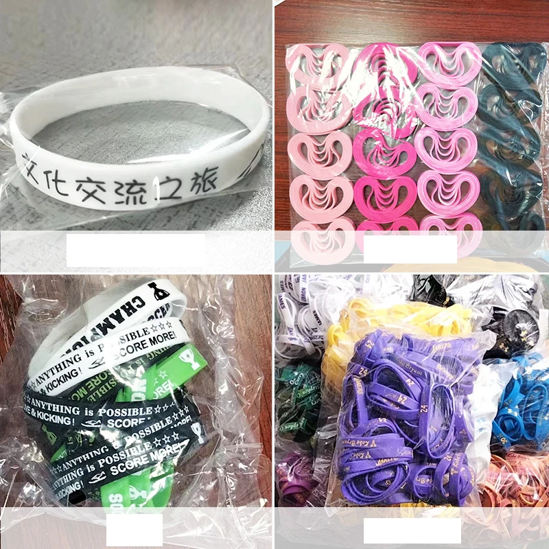 Bulk Cheap Custom Logo Designer Band Rubber Silicon Bracelet Key Holder