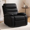 Supreme Black - Reclinable, Mecedora y Giratoria Manual, Versión Mejorada