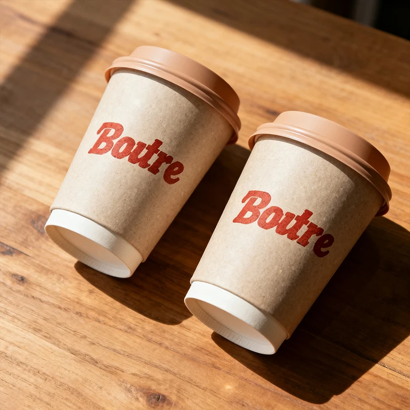 custom logo biodegradable double wall paper cup   hot drink  boba-1