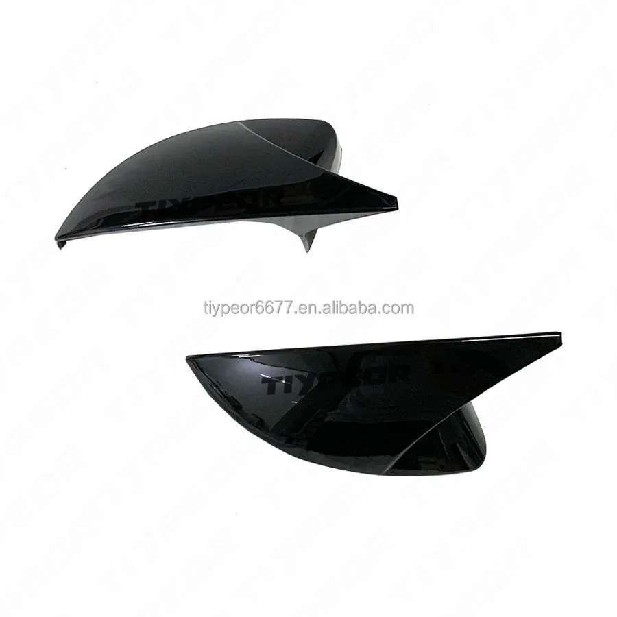 product tiypeor rear view mirror cover for audi a3 2014   2020 add on gloss black side mirror cover cap-7