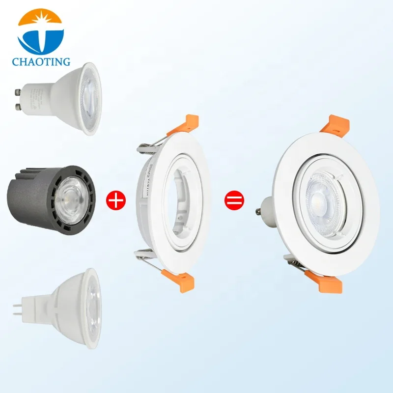 Dimmable Светодиодный точечный светильник литой встраиваемый корпус Downlight Gu10
