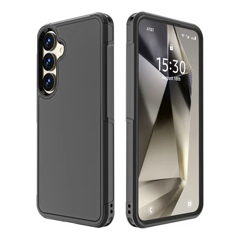2-in-1 Dual Protection Phone Case for  Samsung Galaxy S25 Plus  Anti-Drop Shockproof Hard Shell Screen Protector PC Material