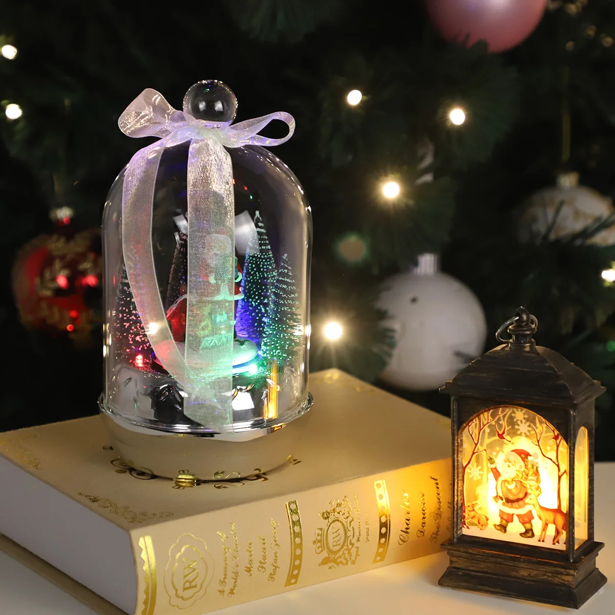 Creative crystal ball ornament business gift wholesale snow music personalised christmas glass snow ball