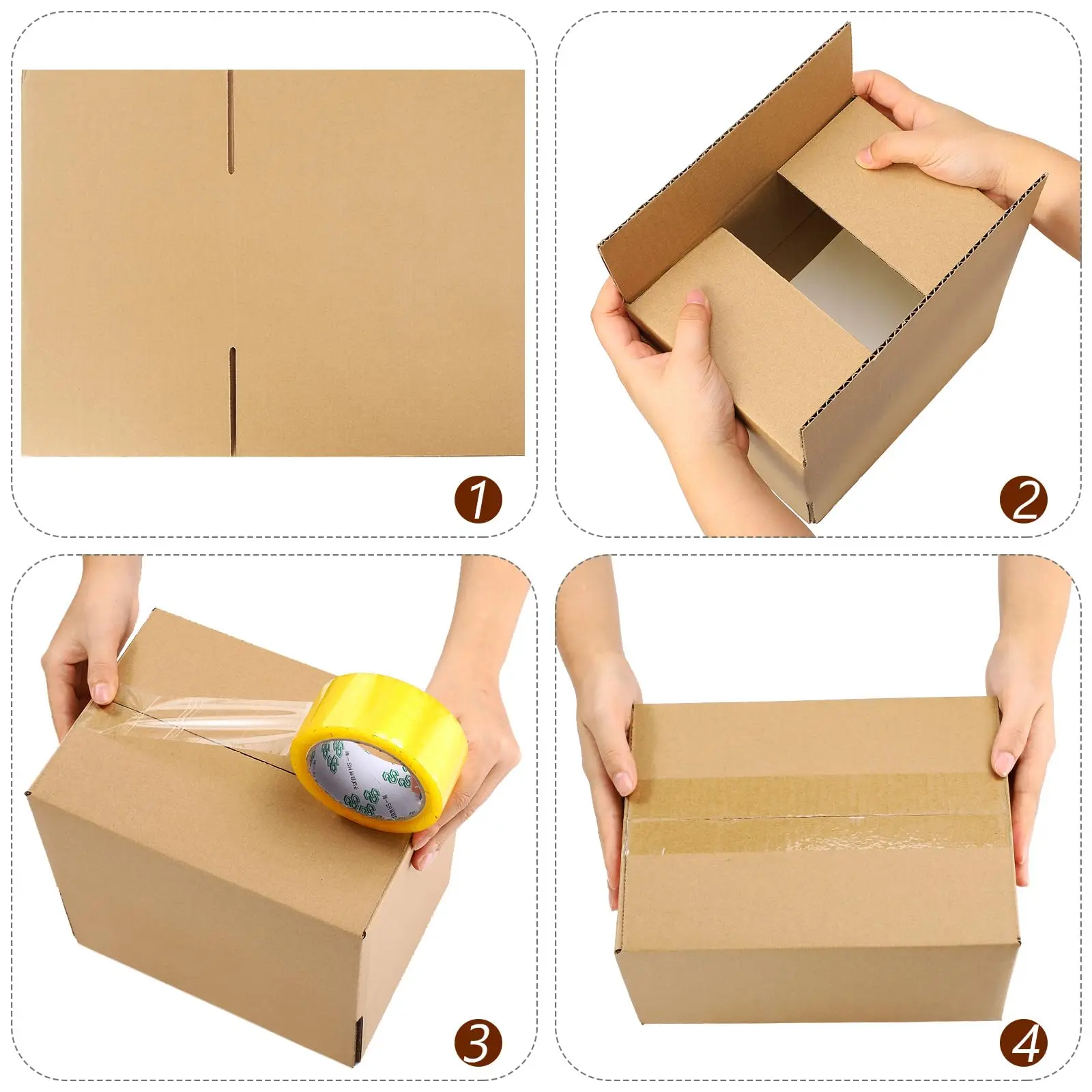 Custom Recyclable Strong Cardboard Carton Box Corrugated Cartons Mailing Moving Plush Toys Shipping Boxes