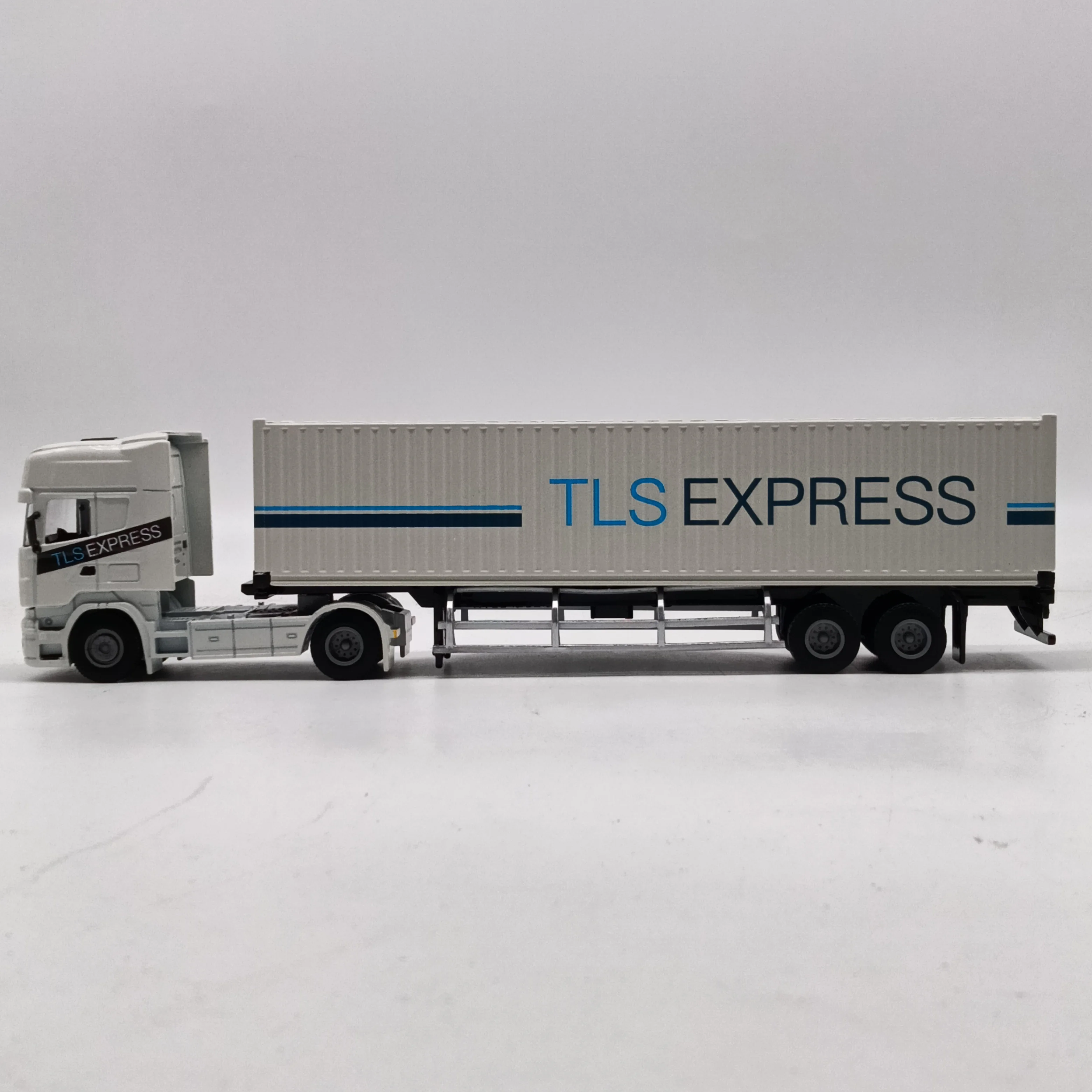 【A】TLS-express Alloy Diecast Truck Model  Customized Scale 1:50 Shipping Line Logistics Freight  Gift Container Truck Models