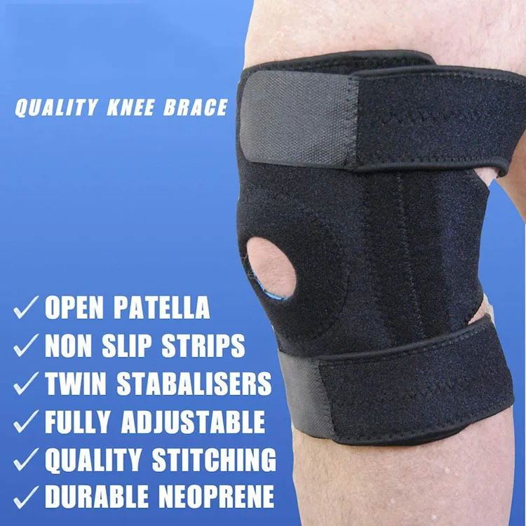 EzyFit Knee Brace Support for Arthritis, ACL, LCL, MCL, Sports Exercise,  Meniscus Tear Injury Recovery - Side Stabilizers Open Patella - Best  Comfort Fit Adjustable Neoprene Wrap - 3 Sizes 