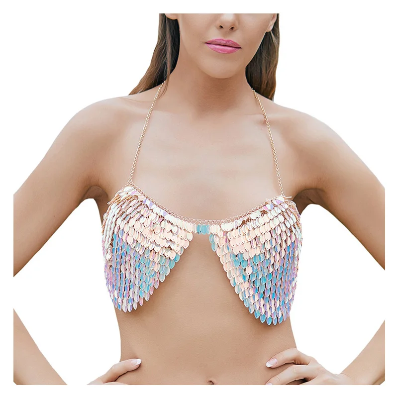 Colorful Bra Body Chain Jewelry 